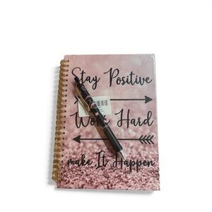 Pink Motivational Journal/Notebook with Pen